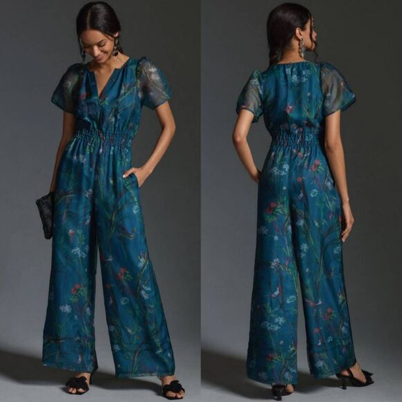 Anthropologie Pants - Anthropologie The Somerset Jumpsuit: Silk Edition XS NWT
